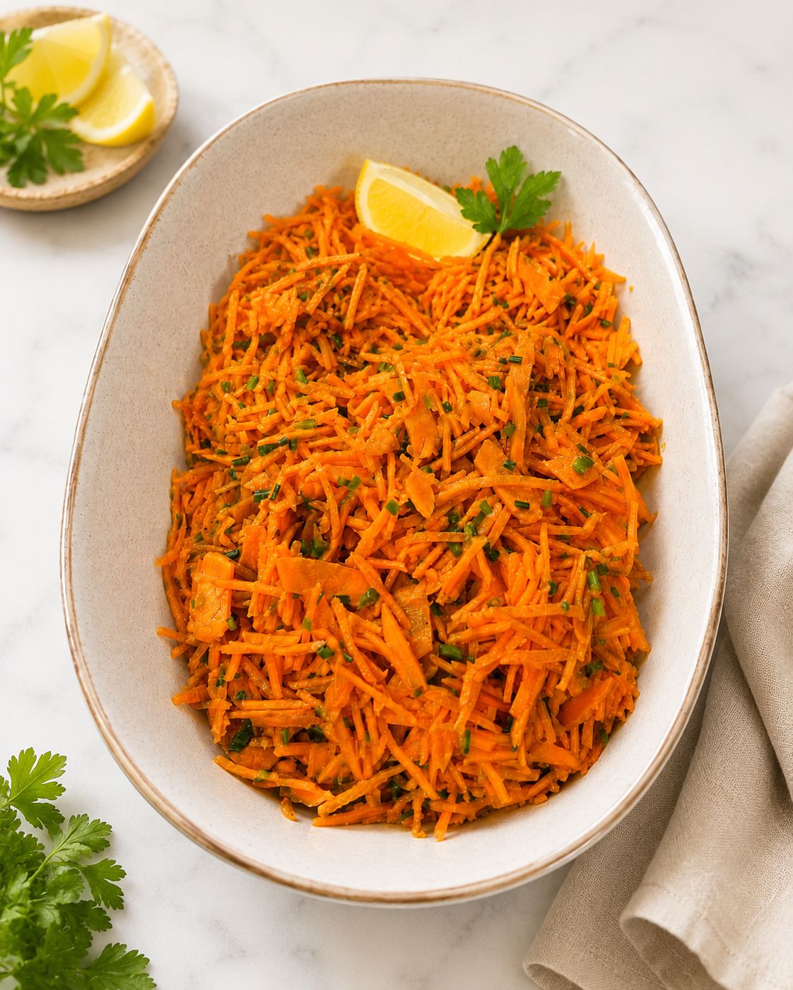 Carottes râpées fraîches